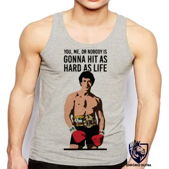 Camiseta Regata adulto ou infantil Balboa Gonna hit boxe
