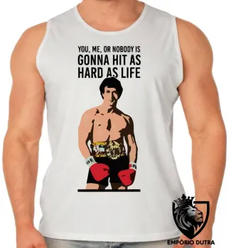 Camiseta Regata adulto ou infantil Balboa Gonna hit boxe - Foto 2