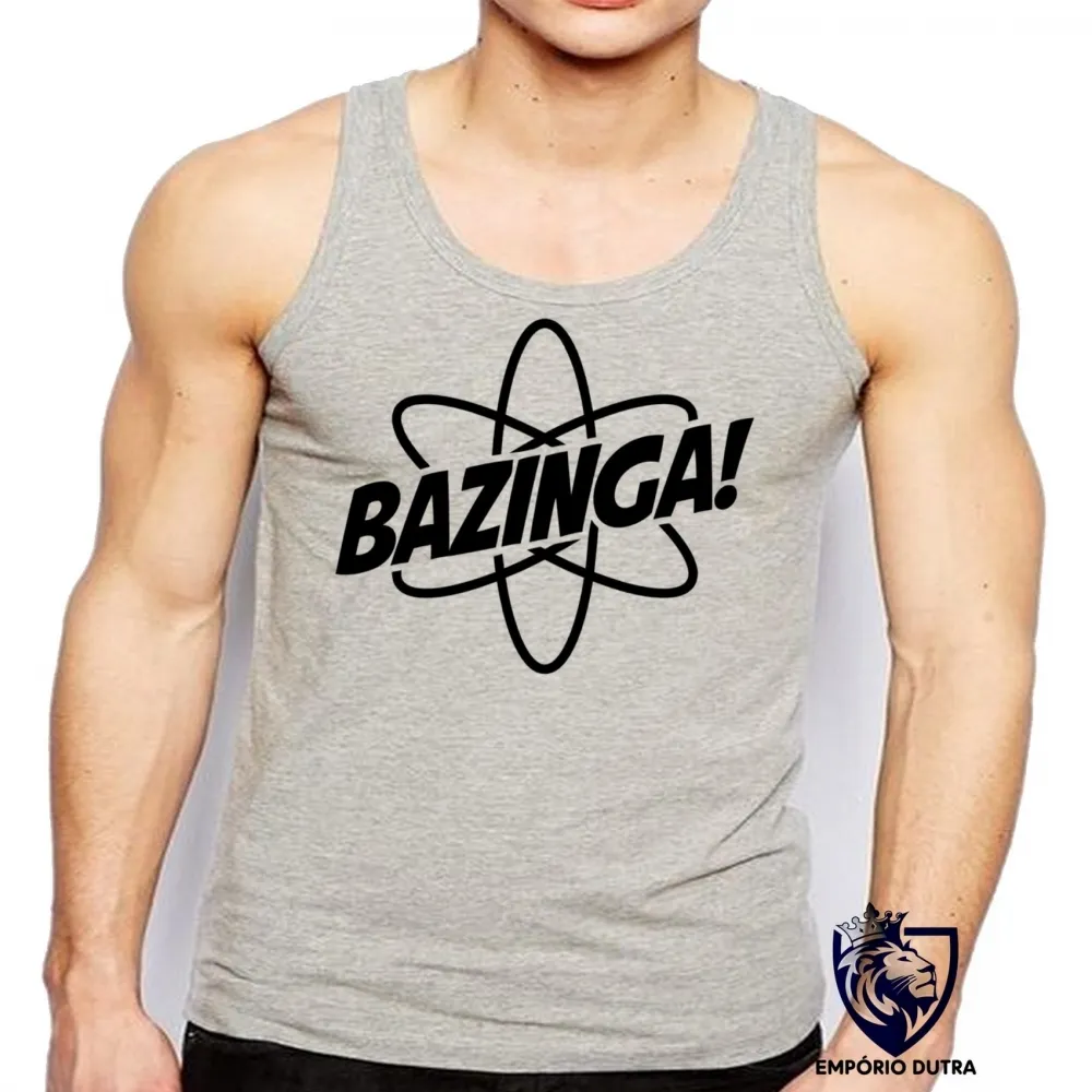 Camiseta Regata adulto ou infantil Bazinga átomo big bang theory Imagem