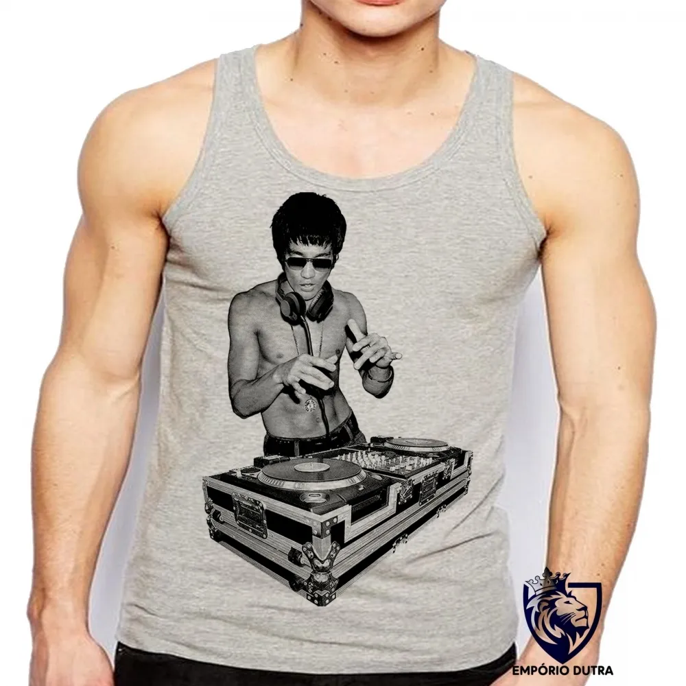 Camiseta Regata adulto ou infantil Bruce lee tony stark guerra civil