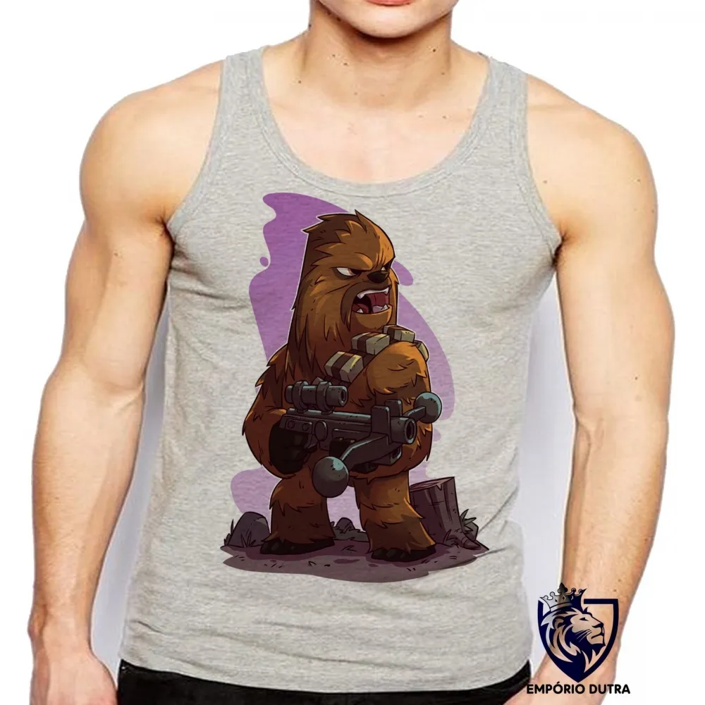 Camiseta Regata adulto ou infantil Chewbacca desenho