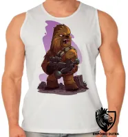 Camiseta Regata adulto ou infantil Chewbacca desenho - Foto 2