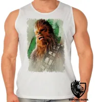 Camiseta Regata adulto ou infantil Chewbacca gritando - Foto 2