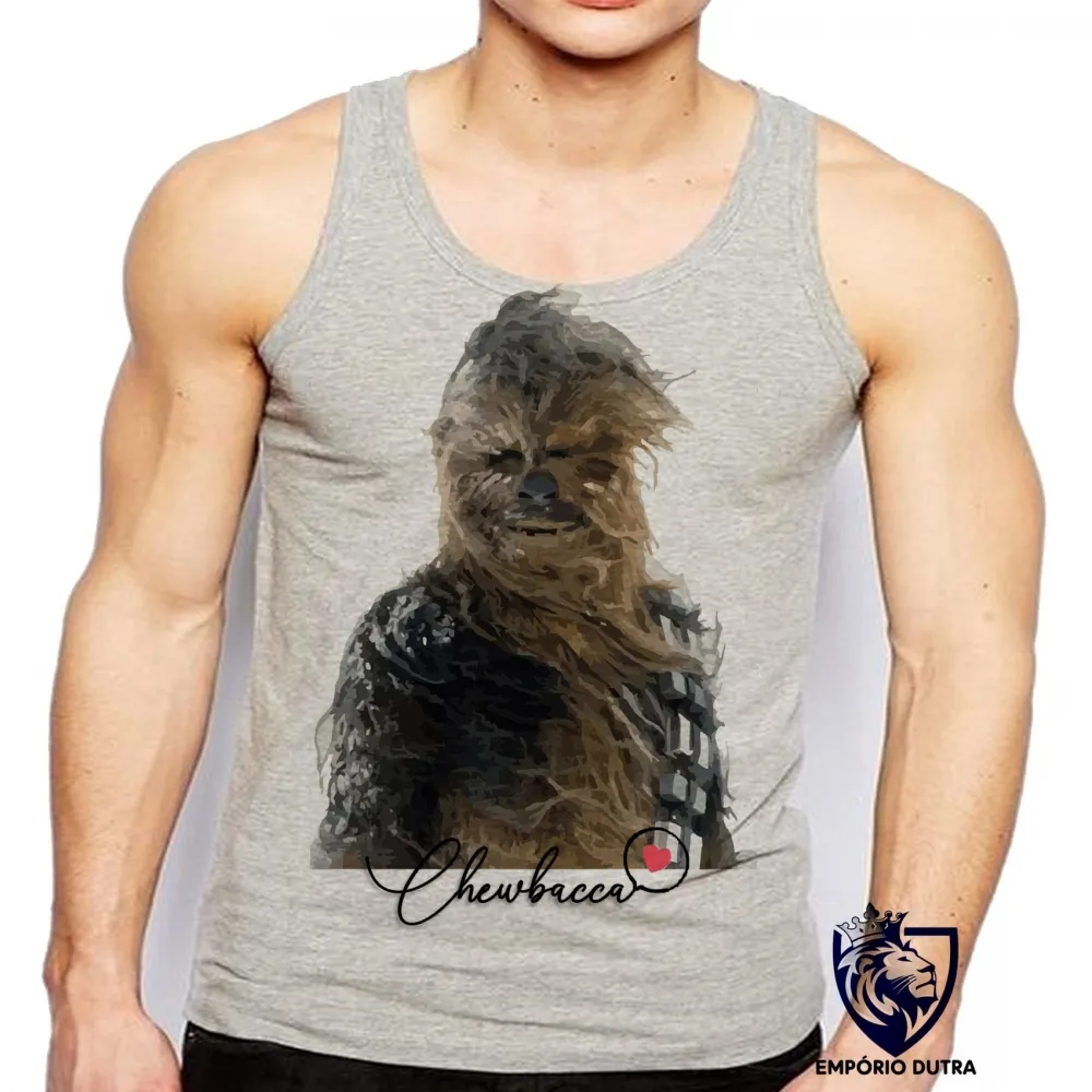 Camiseta Regata adulto ou infantil Chewbacca vento Imagem