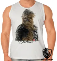 Camiseta Regata adulto ou infantil Chewbacca vento - Foto 2