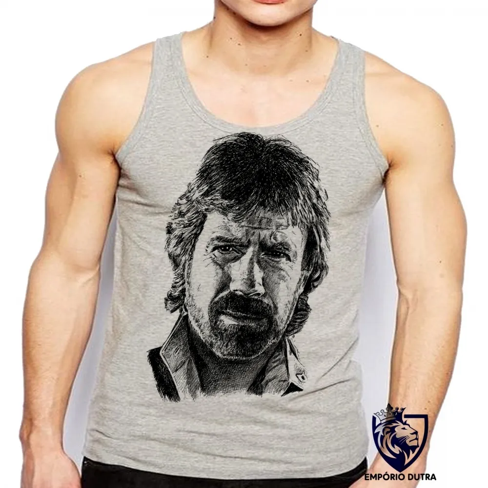 Camiseta Regata adulto ou infantil Chuck norris ator americano luta kung fu Imagem