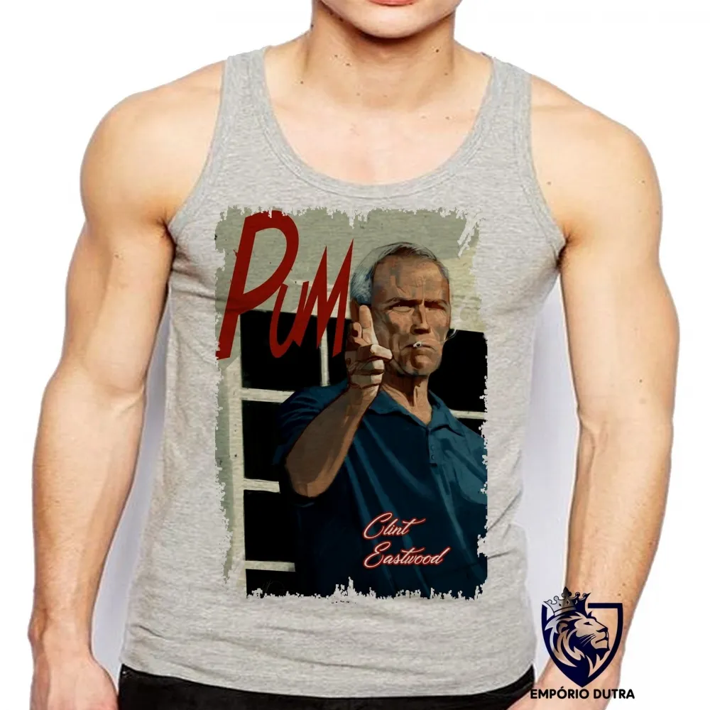 Camiseta Regata adulto ou infantil Clint Eastwood Imagem