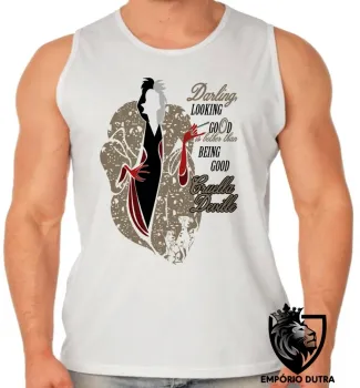 Camiseta Regata adulto ou infantil Cruella Deville Looking 101 dalmatas good - Foto 2