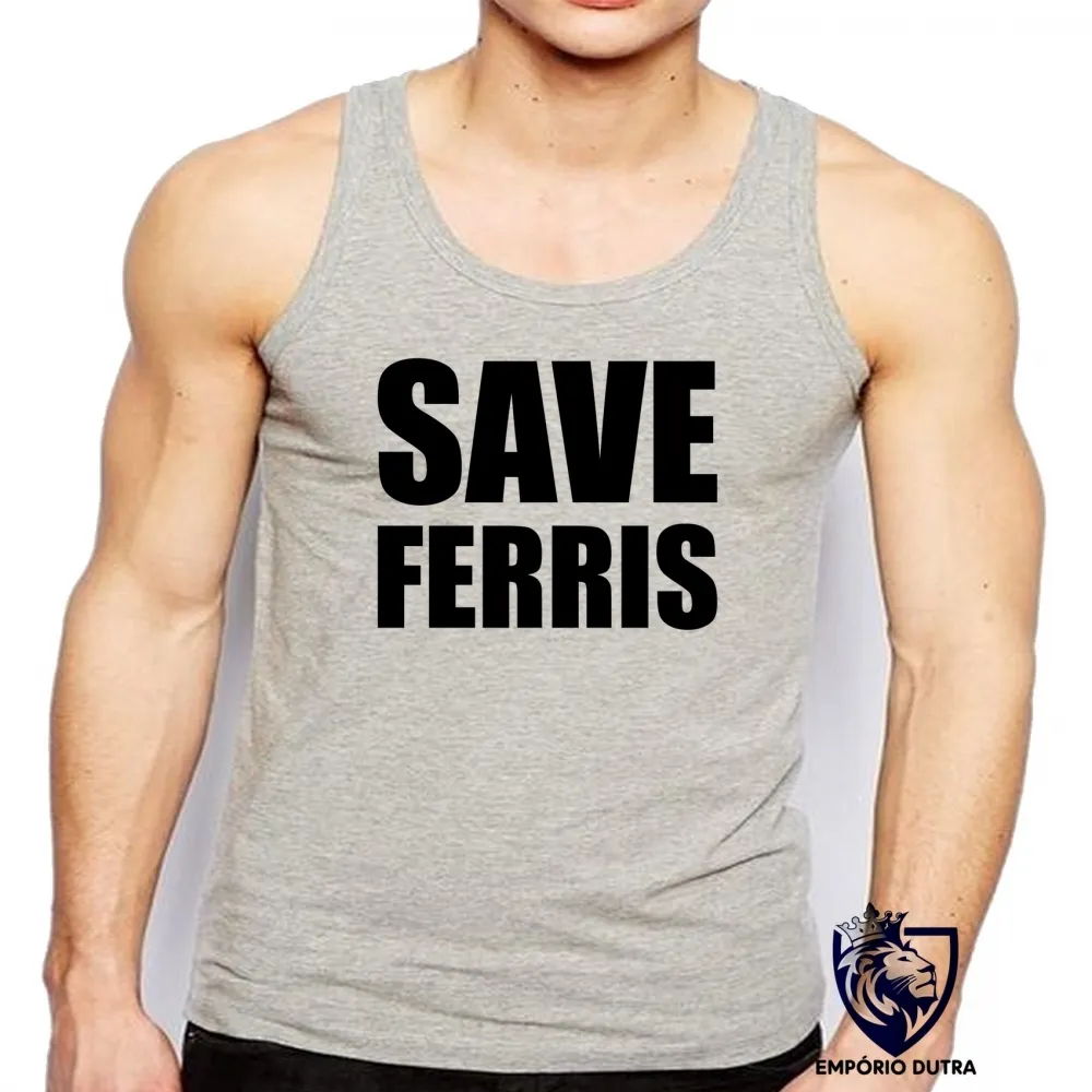 Camiseta Regata adulto ou infantil curtindo a vida adoidado save ferris Imagem