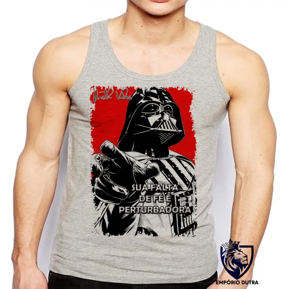 Camiseta Regata adulto ou infantil Darth Vader fé Imagem