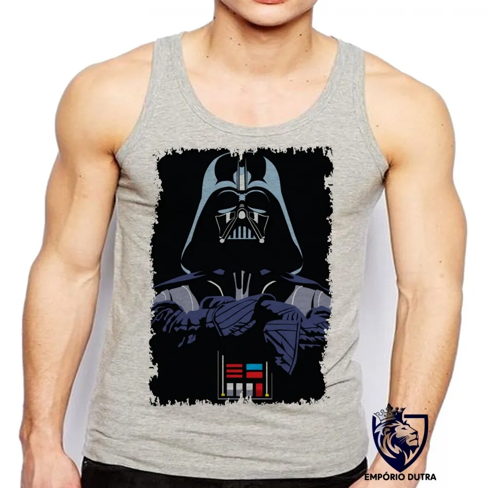 Camiseta Regata adulto ou infantil Darth Vader preto Imagem