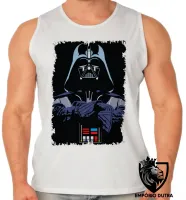 Camiseta Regata adulto ou infantil Darth Vader preto - Foto 2