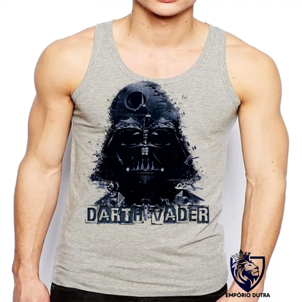 Camiseta Regata adulto ou infantil Darth Vader star wars vilão