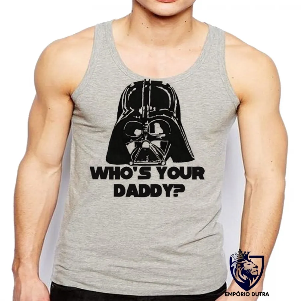 Camiseta Regata adulto ou infantil Darth vader daddy star wars Imagem