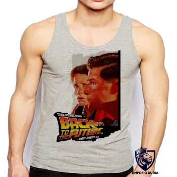 Camiseta Regata adulto ou infantil De volta futuro back future