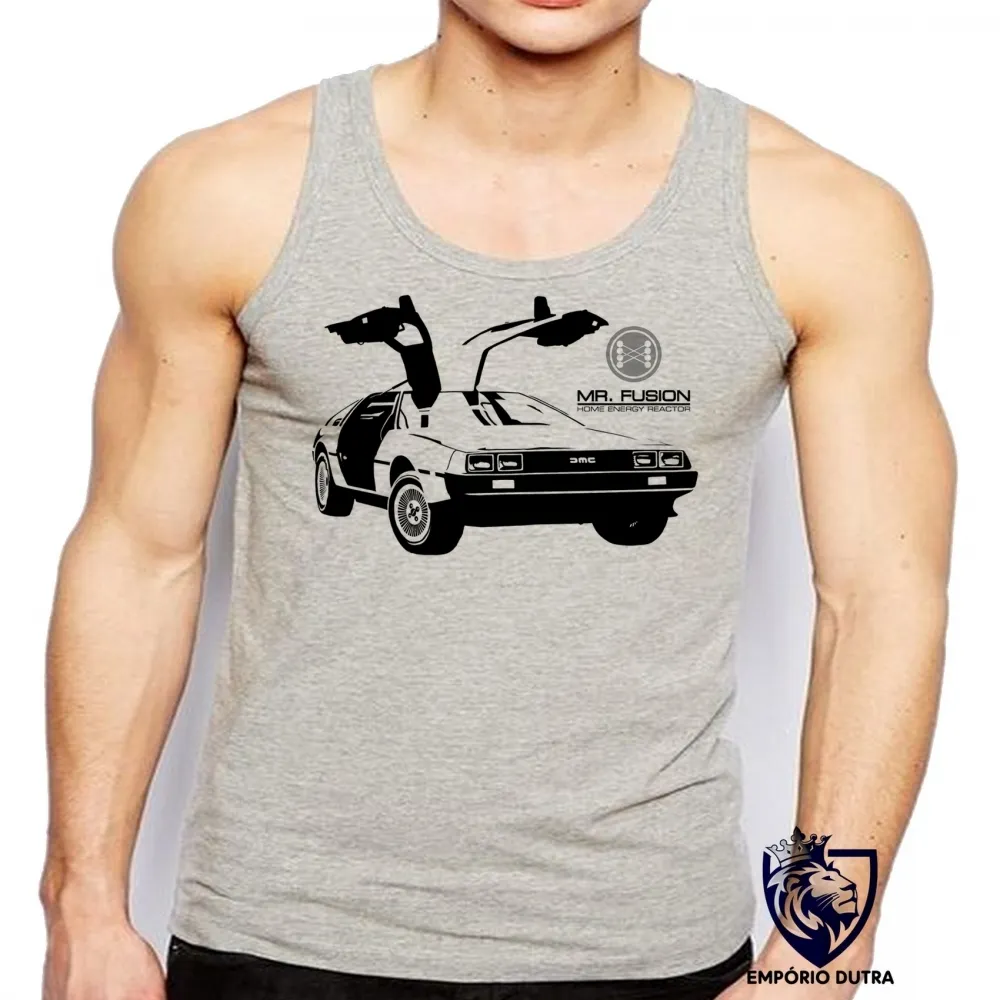 Camiseta Regata adulto ou infantil De volta para o futuro  DeLorean