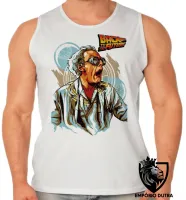 Camiseta Regata adulto ou infantil De volta para o futuro Dr Brown - Foto 2