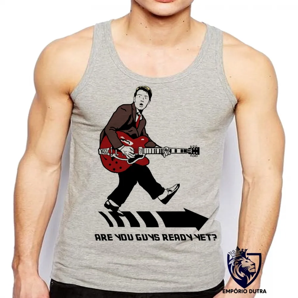 Camiseta Regata adulto ou infantil De volta para o futuro Marty guitarra Imagem