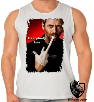 Camiseta Regata adulto ou infantil Dr House Everybody lies - Foto 2