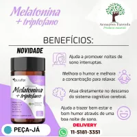 Melatonina + Triptofano 30 Cápsulas - Purafor - Foto 4