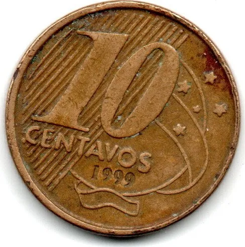 1999 - 10 Centavos - Moeda Brasil - C/ Danos