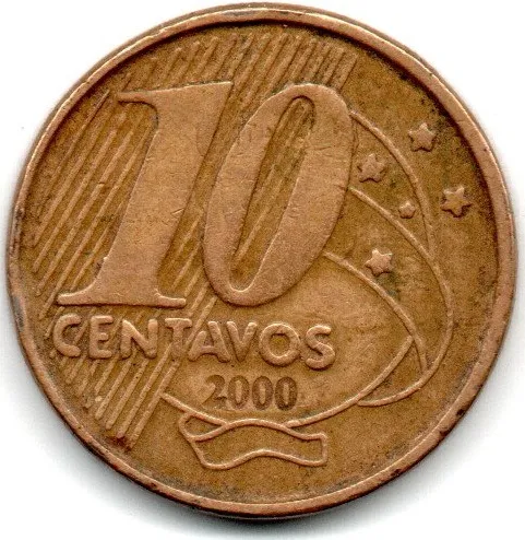 2000 - 10 Centavos - Moeda Brasil - C/ Danos