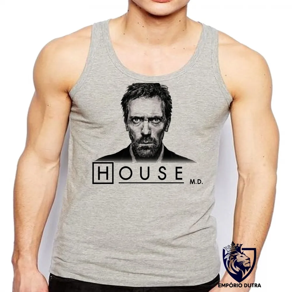 Camiseta Regata adulto ou infantil Doutor House desenho Imagem