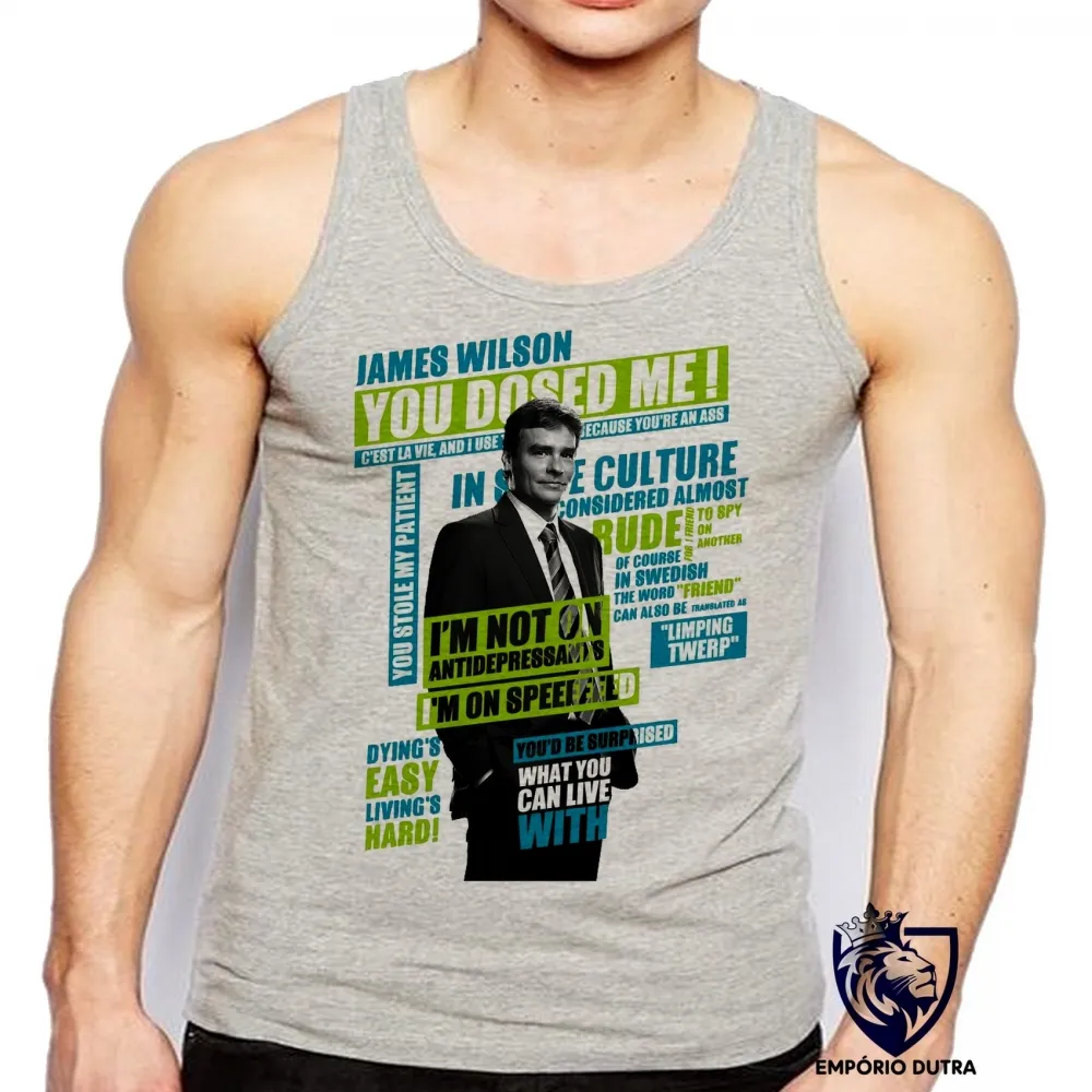 Camiseta Regata adulto ou infantil Dr. House James Wilson