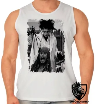 Camiseta Regata adulto ou infantil Edward mãos de tesoura jack sparrow - Foto 2