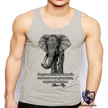 Camiseta Regata adulto ou infantil Elefante Mario Puzo escritor