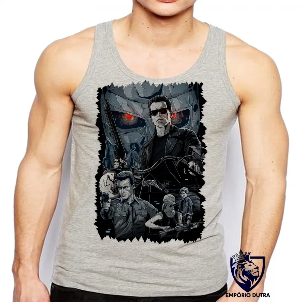 Camiseta Regata adulto ou infantil exterminador do futuro julgamento final Imagem