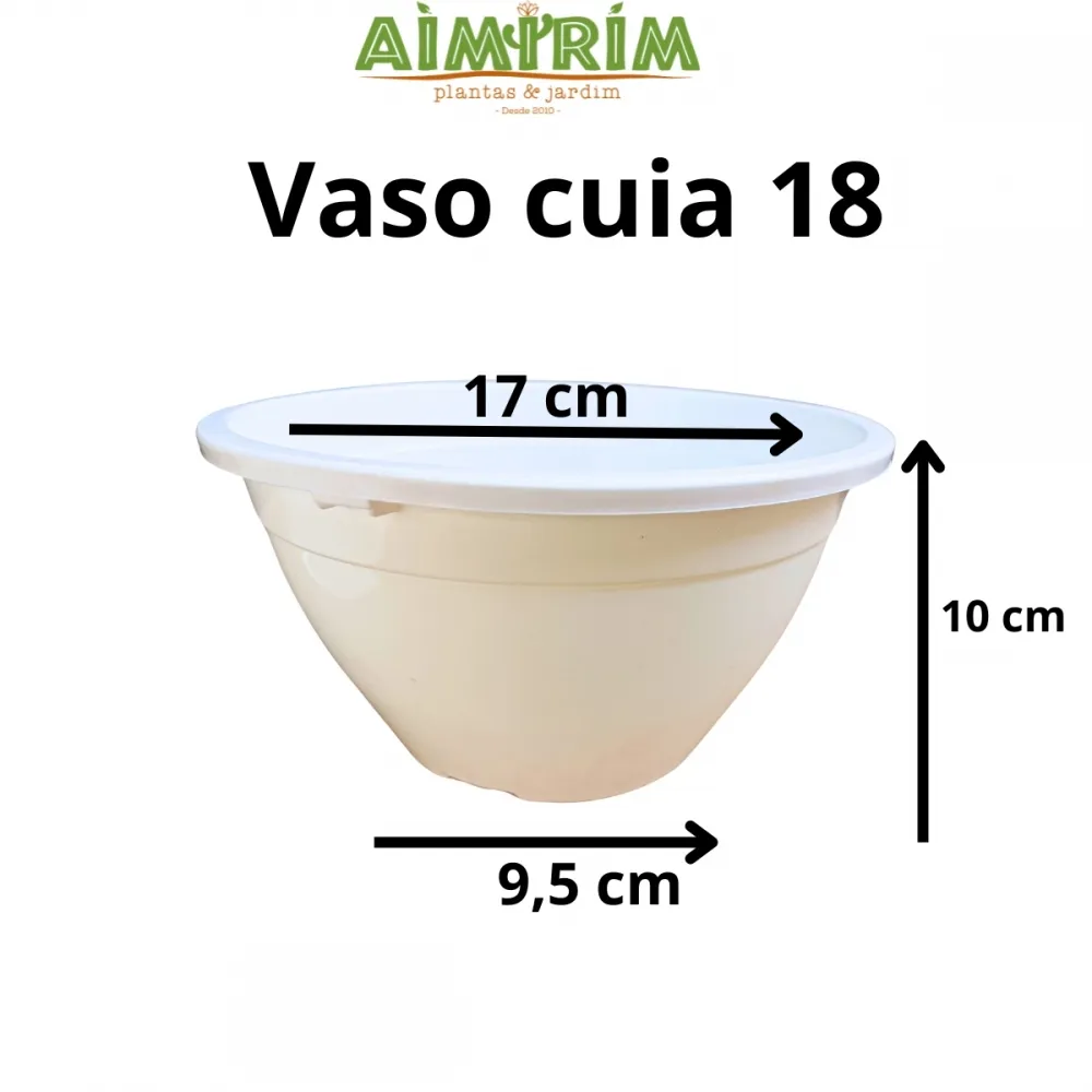 10 Vasos cuia 18 de Plástico 1,3 Litros de volume Imagem