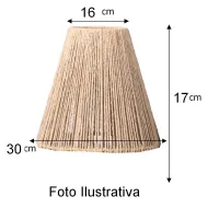 Lustre Pendente De Sisal  Aramada 30cm Moderno - Foto 3