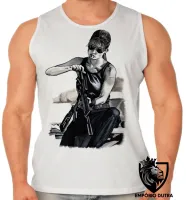 Camiseta Regata adulto ou infantil exterminador do futuro Sarah Connor - Foto 2