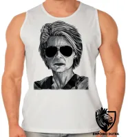 Camiseta Regata adulto ou infantil exterminador futuro Sarah Connor - Foto 2
