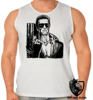 Camiseta Regata adulto ou infantil exterminador futuro arnold schwarzenegger - Foto 2
