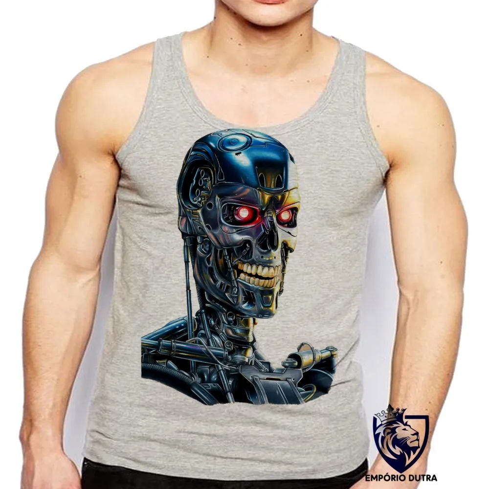 Camiseta Regata adulto ou infantil exterminador futuro robo t 800