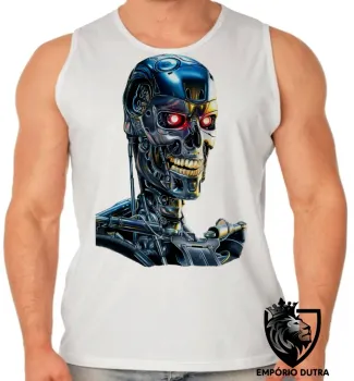 Camiseta Regata adulto ou infantil exterminador futuro robo t 800 - Foto 2
