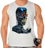 Camiseta Regata adulto ou infantil exterminador futuro robo t 800 - Foto 2