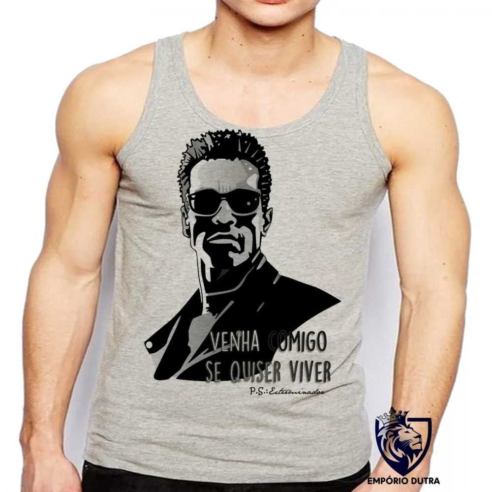 Camiseta Regata adulto ou infantil Exterminador do Futuro venha comigo Imagem