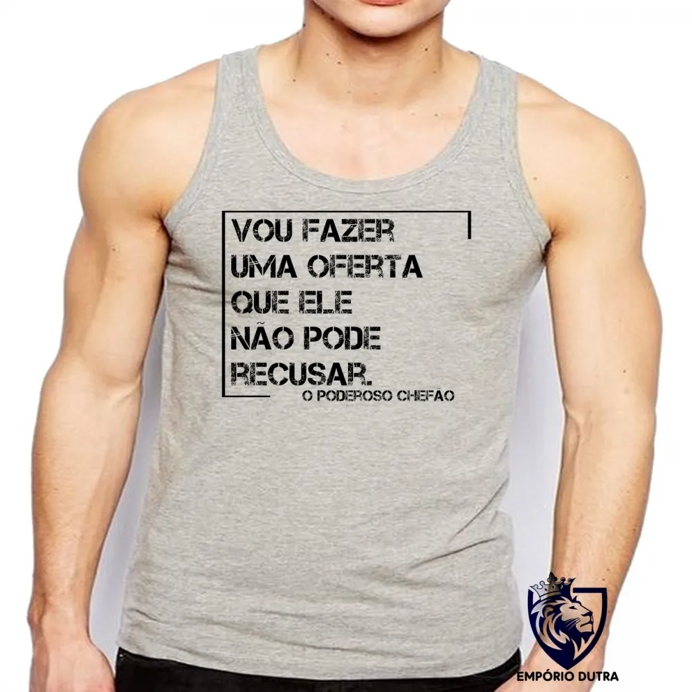 Camiseta Regata adulto ou infantil Frase filme poderoso chefão The Godfather
