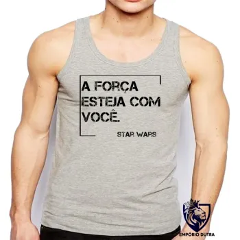 Camiseta Regata adulto ou infantil Frase filme star wars han solo a força esteja