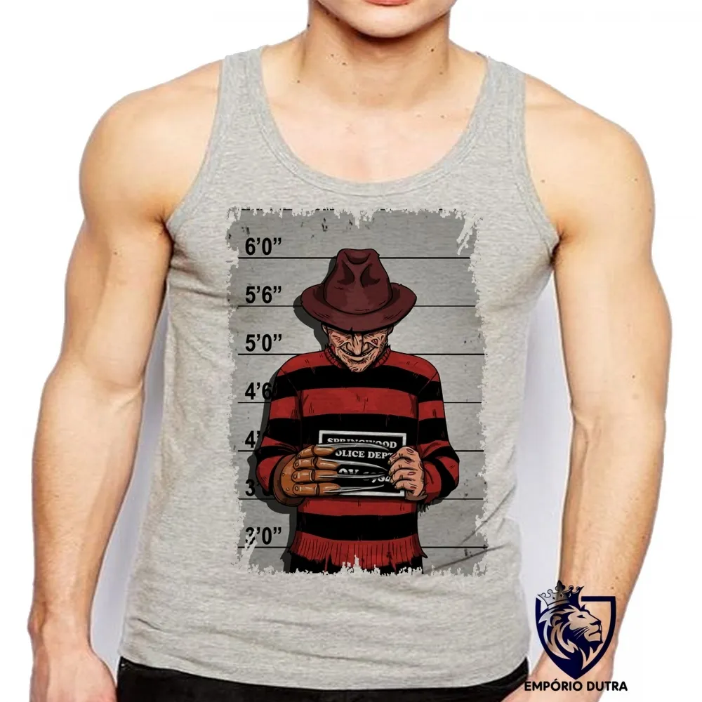 Camiseta Regata adulto ou infantil freddy krueger preso Imagem