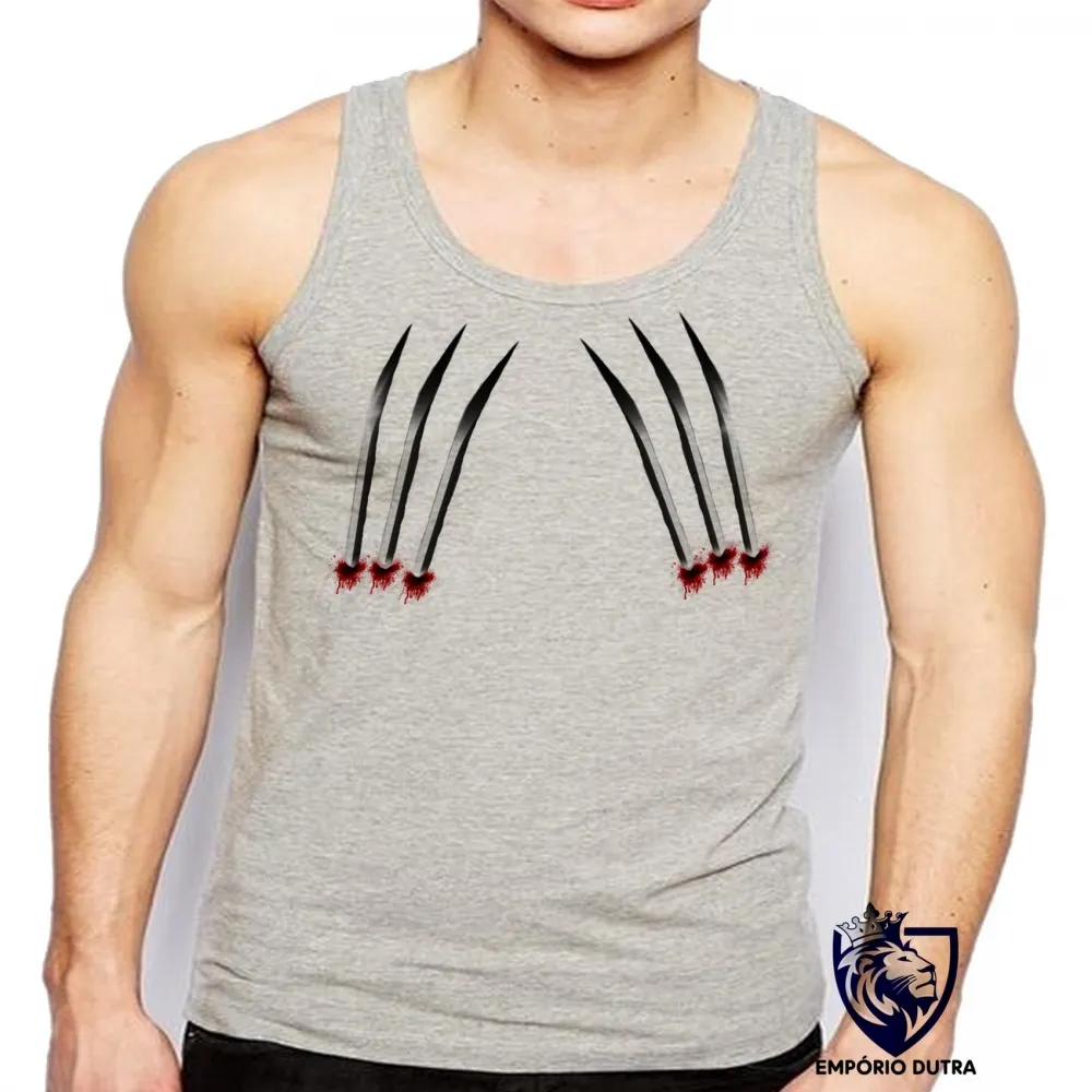 Camiseta Regata adulto ou infantil Garras Wolverine logan Imagem