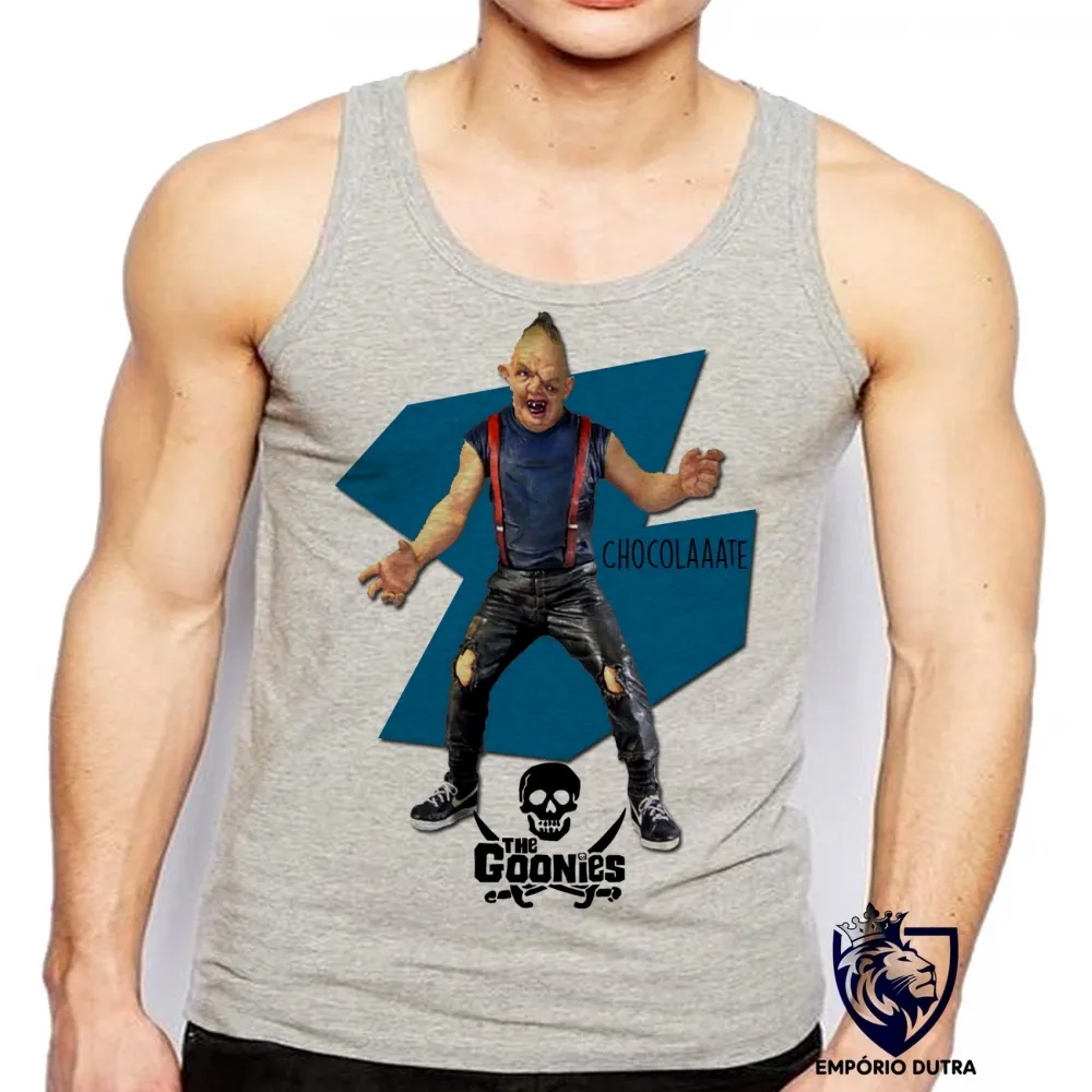 Camiseta Regata adulto ou infantil Goonies Sloth Chocolate