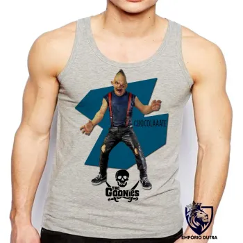 Camiseta Regata adulto ou infantil Goonies Sloth Chocolate