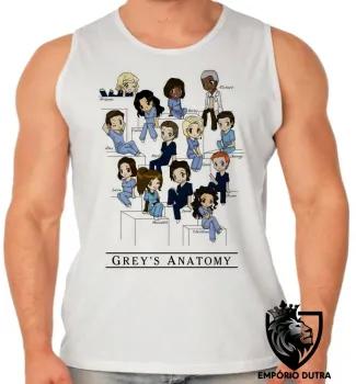 Camiseta Regata adulto ou infantil Greys Anatomy turma seriado - Foto 2