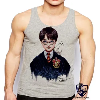 Camiseta Regata adulto ou infantil Harry Potter criança bruxo magico joven