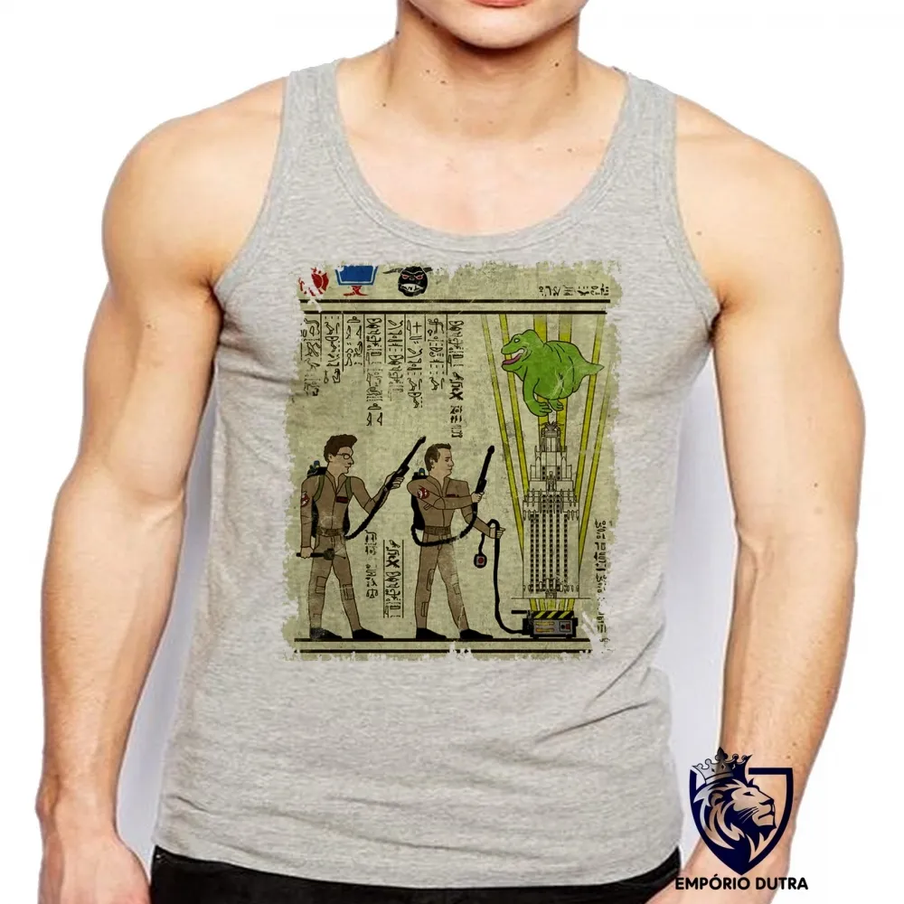 Camiseta Regata adulto ou infantil hieróglifos Caça Fantasmas Imagem