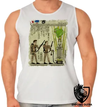 Camiseta Regata adulto ou infantil hieróglifos Caça Fantasmas - Foto 2